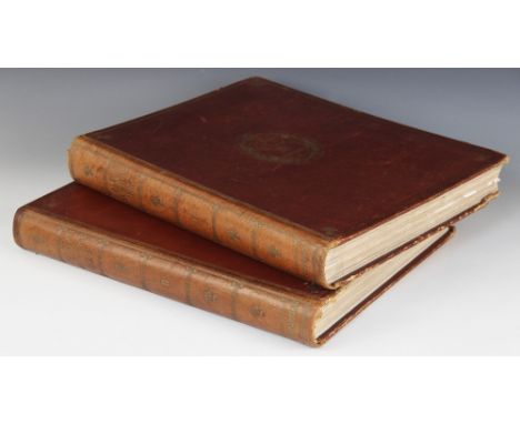 L'ALBUM DE LA GUERRE 914-1919, 2 vols, large format (40.5cm x 30.5cm), full leather, gilt title cartouche to cover, gilt deco
