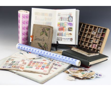 PHILATELY: A stamp collection comprising a general world collection in 3 albums plus various boxes and packets, to include a 