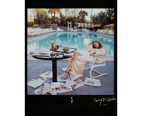  TERRY O'NEILL FAYE DUNAWAY, THE MORNING AFTER – 1977 Offset colour print, A/P, printed later, signed and editioned in silver