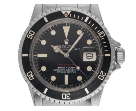 Rolex Submariner197240 mmDate RED ft/m Mark V Dial open 6/9, 40mm, Gehäuse aus Edelstahl, Ziffernblatt schwarz, weißgoldene Z