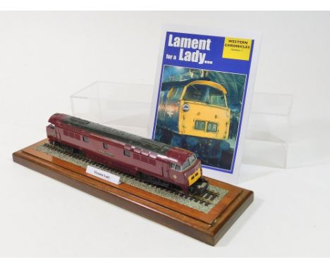 CLASS D52 DISPLAY WESTERN LADY. A static model of diesel locomotive Class 52 D 1016 Western Lady displayed on track, on plint