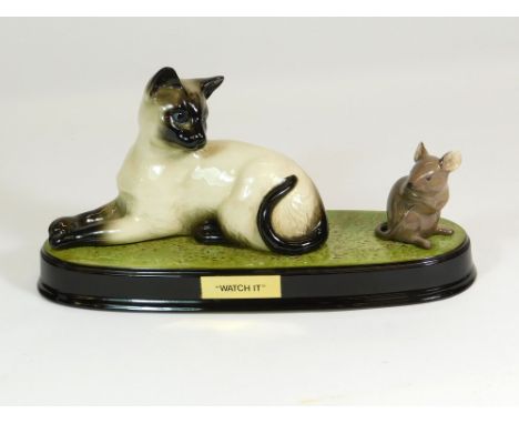 BESWICK. A Beswick England tableau, 'Watch It' on ceramic base. Length 29cm.  Please note that all items in this auction are 