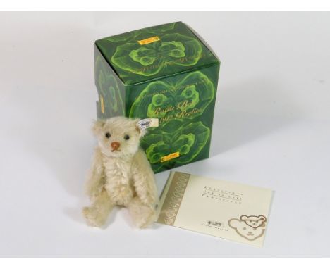 STEIFF BEAR. A Steiff replica rattle bear, after an original c.1912. Made exclusively for Teddy Bears of Witney. A 2005 Limit