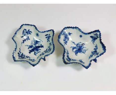 ROYAL WORCESTER. Two Royal Worcester, leaf shaped pickle dishes. Each length approx. 8.5cm.  Please note that all items in th