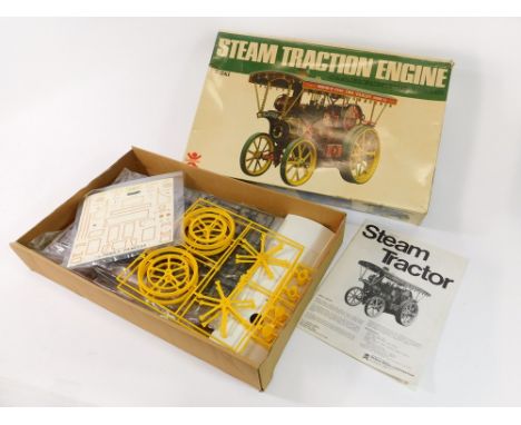 BANDAI STEAM TRACTION ENGINE MODEL KIT. A Bandai 1919 Garrett 1/16th scale model traction engine kit Pendle Princess. Complet