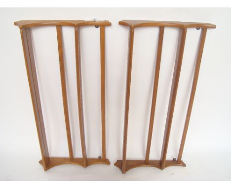 Two Ercol plate racks