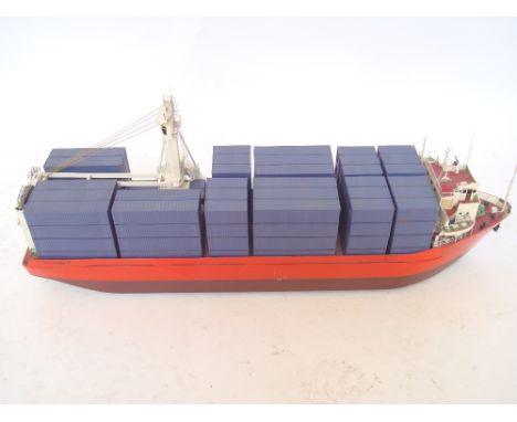 A scale of model of container ship (Deckship II), Sea containers. 78 cm long