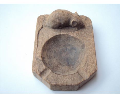 Robert "Mouseman" Thompson, a carved oak ashtray. 