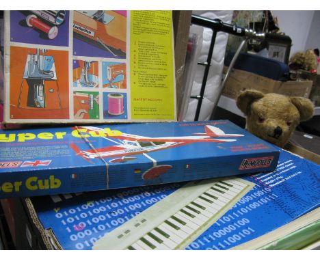 'Starlet' Child's Sewing Machine, HyperCub plane model, keyboard, (all boxed), puppet, teddies, etc:- One Box