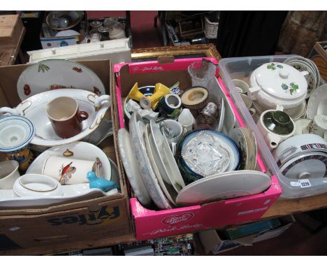 Doulton 'Wild Cherry' Dinner Ware, Palissy teapot, other ceramics:- Three Boxes