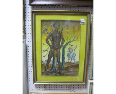 Oriental: A Portrayal of Slavery, XX Century, oil on panel, signed top right, 40 x 27cm.