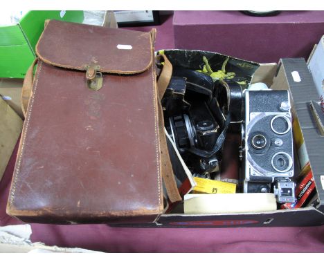 Canon 7 Camera, having 50mm 1:0.95 lens Paillard Bolex model H cine camera, light motor accessories:- One Box. Cooke Telekini