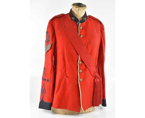 A circa 1870 British Army red tunic for Regimental Sargent Major of the 6th Volunteer Rifle Battalion of The King's Own Liver