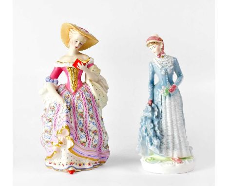 ROYAL WORCESTER; two figures from the Victorian and Albert Museum, comprising Walking Out Dresses of the 19th Century, ‘1878 