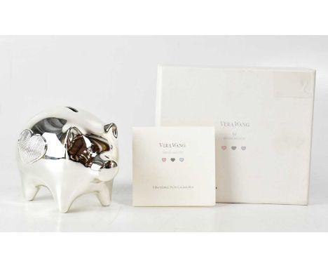 VERA WANG; a boxed Wedgwood silver-plated piggy bank, height 9cm.Condition Report: Some marks to the box