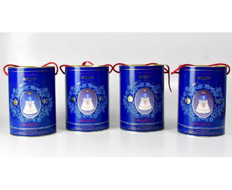 BELL'S; four Old Scotch Whisky porcelain decanters commemorating 'The 90th Birthday of Queen Elizabeth the Queen Mother, 4th 