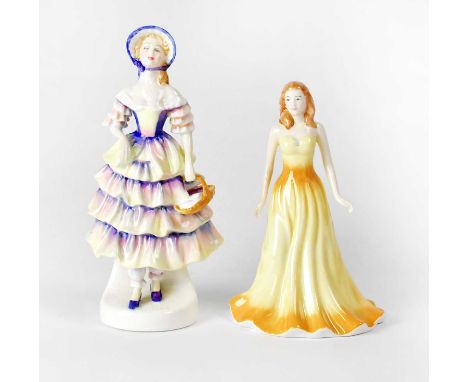 ROYAL DOULTON; two figures of ladies, comprising HN2743 'Meg', height 20.5cm, and The Gemstone Collection 'October - Opal', h