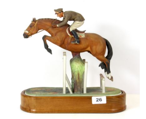 A Royal Worcester limited edition porcelain model of Merano and Captain Raimondo D'Inzeo (c.1963), modelled by Doris Lindner 