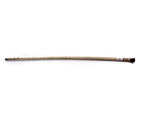 A rare 19th Century shark spine walking stick, L. 90cm.