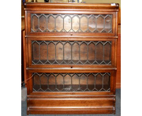 A Globe Wernicke lead light book case, W. 86cm, H. 114cm.