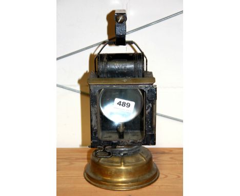 Railway Interest. An antique French railway signalling lamp.