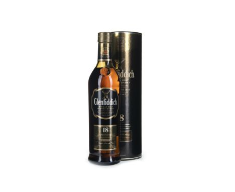 GLENFIDDICH 18 YEARS OLD Single Malt Scotch Whisky Batch no. 3061. 70cl, 40% volume, in tube.