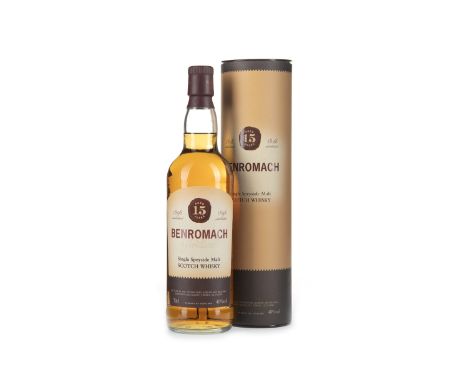 BENROMACH AGED 15 YEARS Single Malt Scotch Whisky 70cl, 40% volume, in tube.