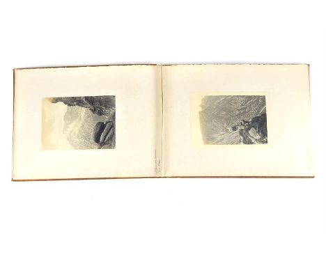 A Scottish 1920's photograph album depicting scenes around the Isle of Arran, to the first page written in pencil ' A Few Mem