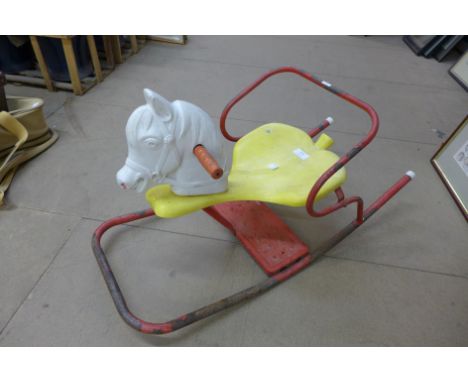 A vintage child's rocking horse 