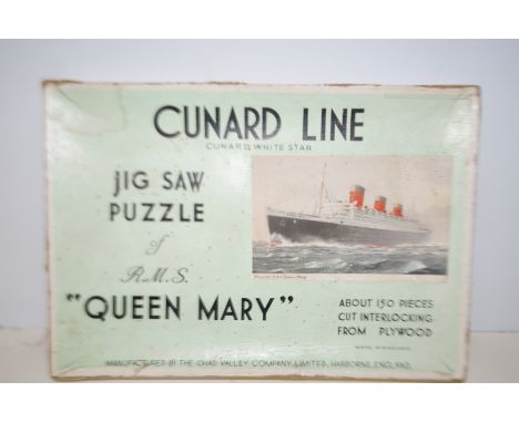 Cunard white star queen Mary jigsaw complete by Chad Valley