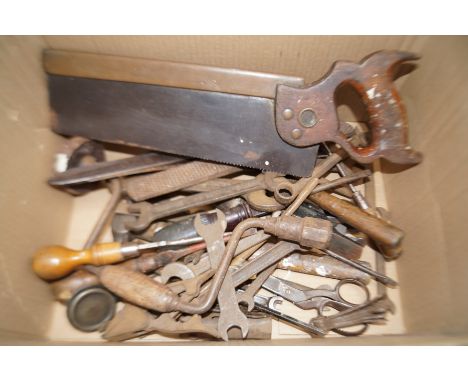 Quantity of vintage tools to include Henry disston saw 