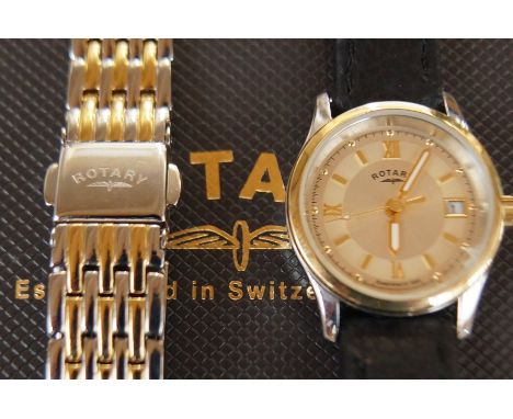 Ladies Rotary wristwatch with original box, additional strap &amp; spare link