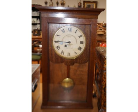 The Gledhill brook time recorders oak cased clock 