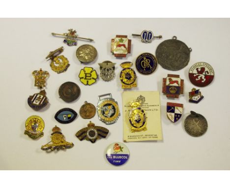 Badges - various, mostly enamel, Wembley Speedway; Light keepers of the Missions to Seamen; The League of Ovaltineys; NTU Pre