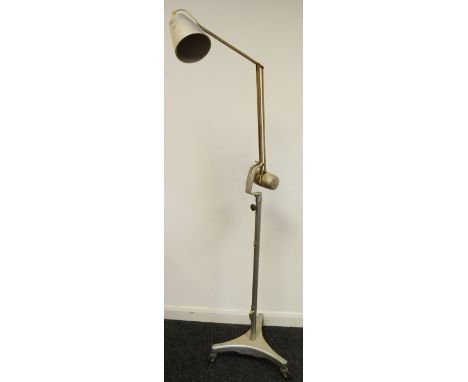 Industrial Salvage - a freestanding angle poise lamp, weighted base  