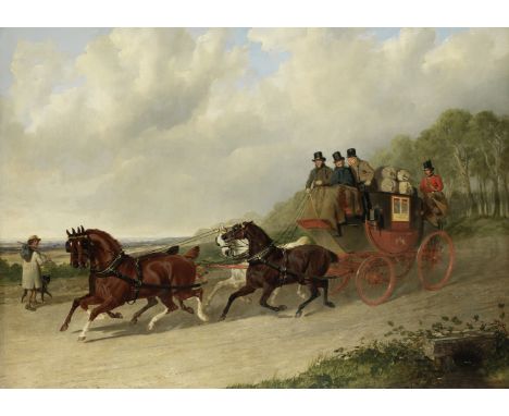 John Frederick Herring, Snr. (British, 1795-1865)The Glasgow and London Royal Mail on the road signed and dated 'J.F.Herring.