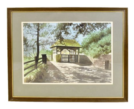 GARSIDE; watercolour, 'Stokesay Gate', signed lower right, 35 x 50cm, framed and glazed.Additional InformationFrame measures 