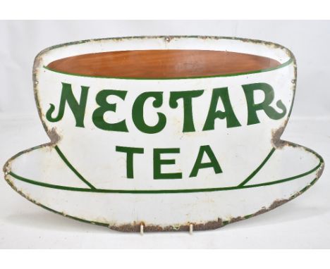 An early 20th century enamelled Nectar advertising sign, stamped '[...] Enamel Co Ltd Birmingham &amp; London', 32 x 53cm.Add