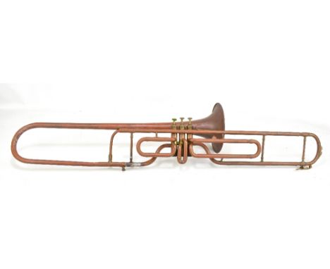 J R LAFLEUR &amp; SON LTD; a copper 'Alliance' trombone, serial no.114, in later case.Additional InformationAll the original 