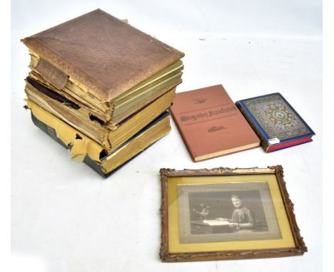 Three Victorian photograph albums containing numerous family photographs, a gilt framed print, etc.Additional InformationEach