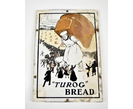 An original advertising pictorial enamel sign 'Turog Bead', 35.5 x 25.5cm, laid on wooden board.Additional InformationLarge a