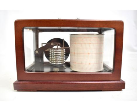 WEMPE; a reproduction mahogany cased barograph, height 17cm, length 24.5cm, depth 15.5cm.Additional InformationCase in good o