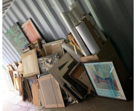 A massive collection of decorative pictures and prints including frames, some sketches, prints, watercolours, etc.Additional 