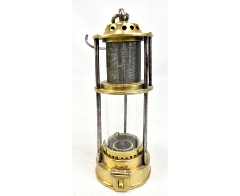 NAYLOR OF WIGAN; an early 20th century Bainbridge-type miner's safety lamp, height excluding loop handle approx 20cm.Addition