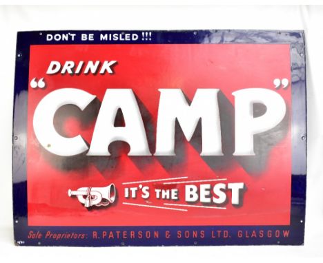 An original advertising enamel sign 'Don't be Misled, Drink Camp it's the Best', 76 x 101.5cm.Additional InformationMinor chi