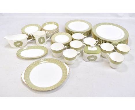 ROYAL DOULTON; a 85012 'Sonnet' pattern part dinner service, comprising ten dinner plates, eight side plates and further bowl