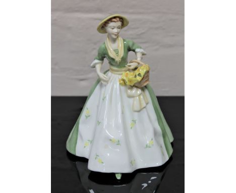 A Royal Worcester china figurine : Spring Morn, height 17 cm. 