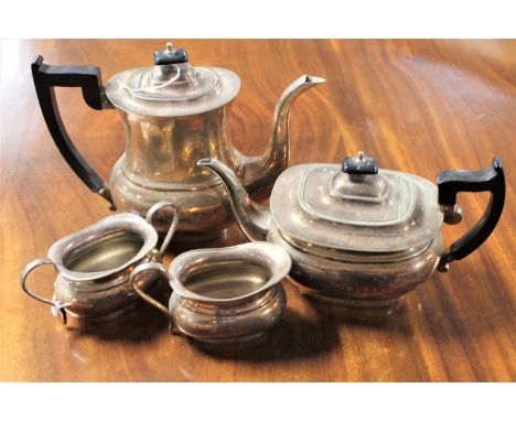A Viners four-piece plated tea service