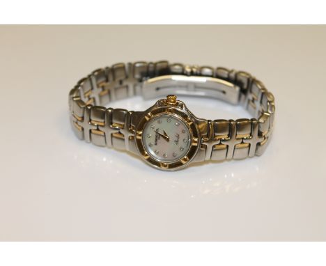 A Raymond Weil Parsifal lady's stainless steel quartz wristwatch, with mother of pearl and diamond set dial, width 24mm