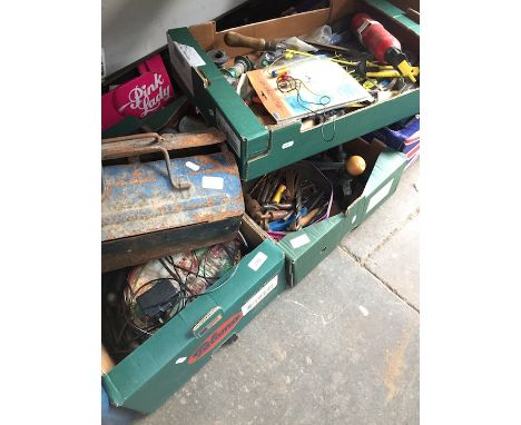 4 boxes and a toolbox of misc tools  